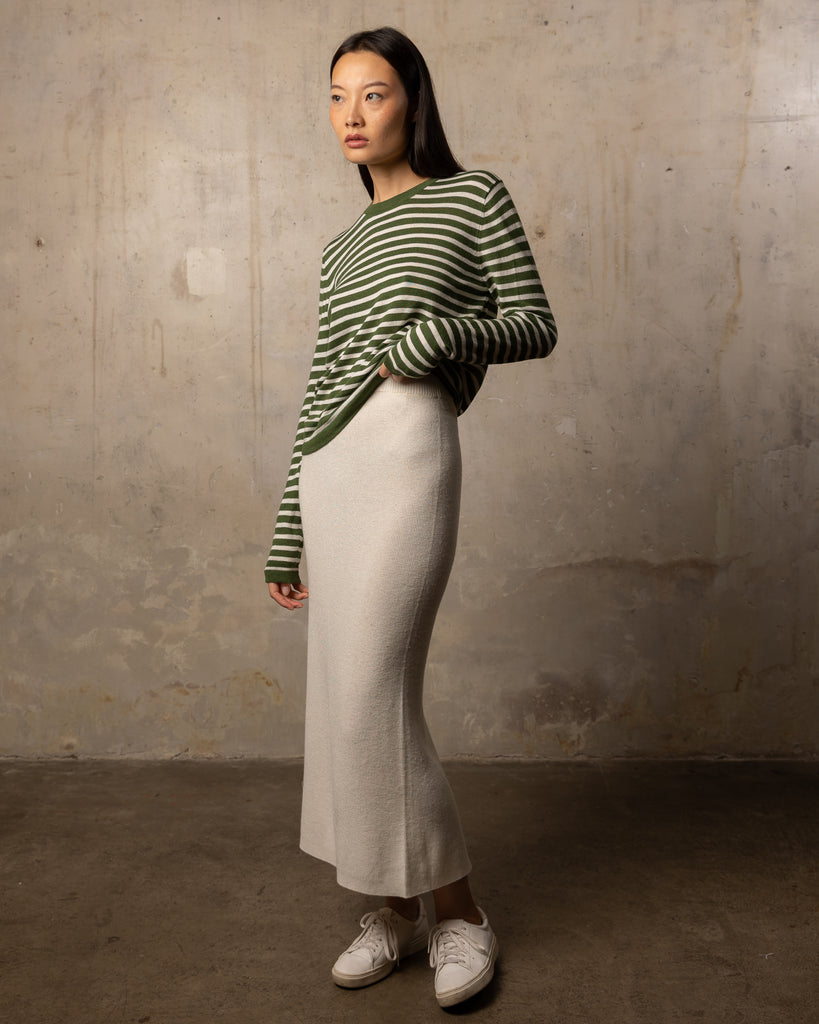 Jupe Bamboo - 70% bambou et 30% laine mérinos - 180OFFWHITE