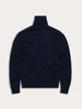 Pull Bamboo col roulé - 70% bambou 30% laine mérinos - 300NAVY