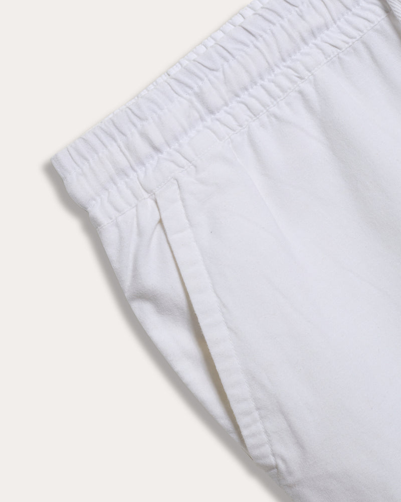 Pantalon Desert - 85% Coton 15% Lin - blanc