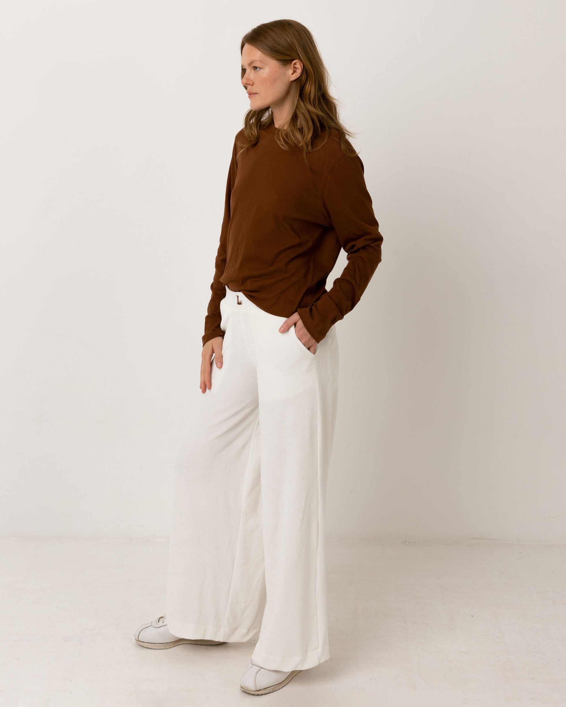 Pantalon en coton peau de peche LDB design by