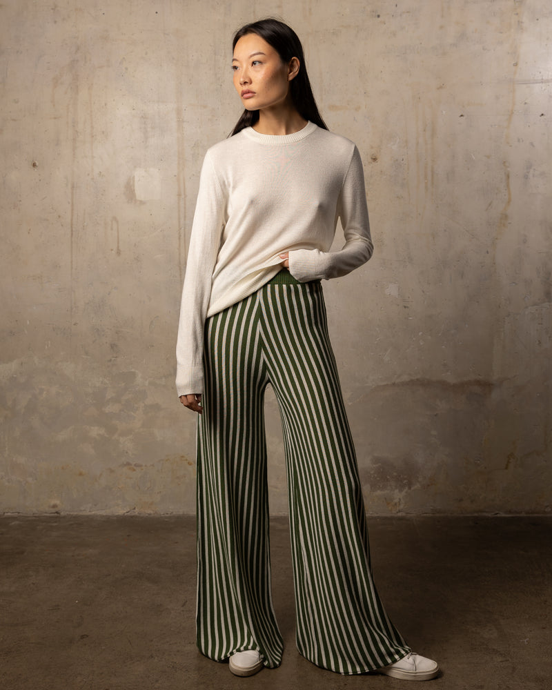 Pantalon Bamboo - 70% Bambou 30% Coton - 08OFFWHITGREEN