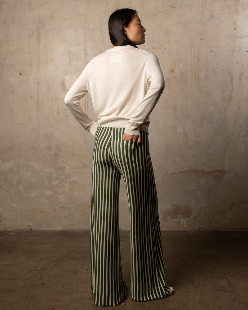 Pantalon Bamboo - 70% Bambou 30% Coton - 08OFFWHITGREEN