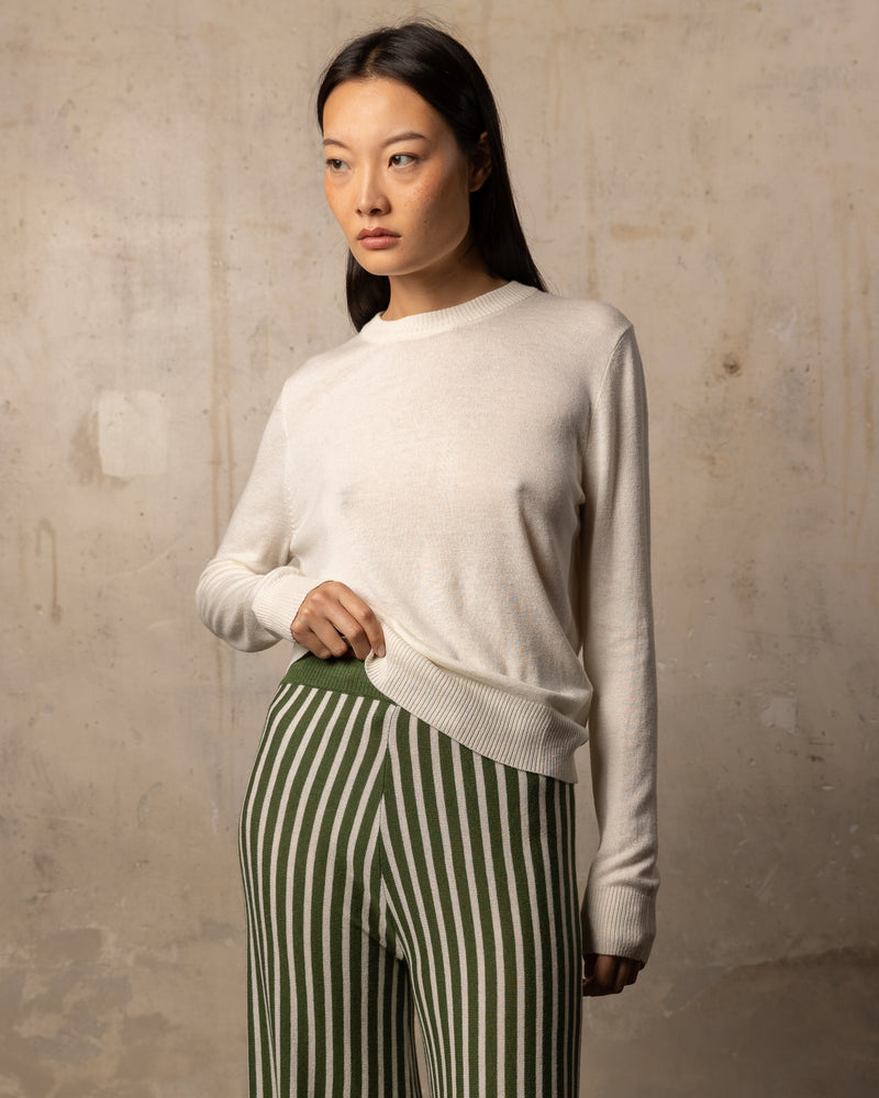 Pantalon Bamboo - 70% Bambou 30% Coton - 08OFFWHITGREEN