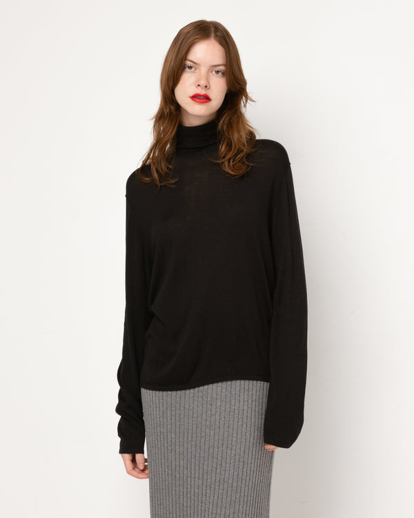 Pull Bamboo col roulé - 70% bambou 30% coton