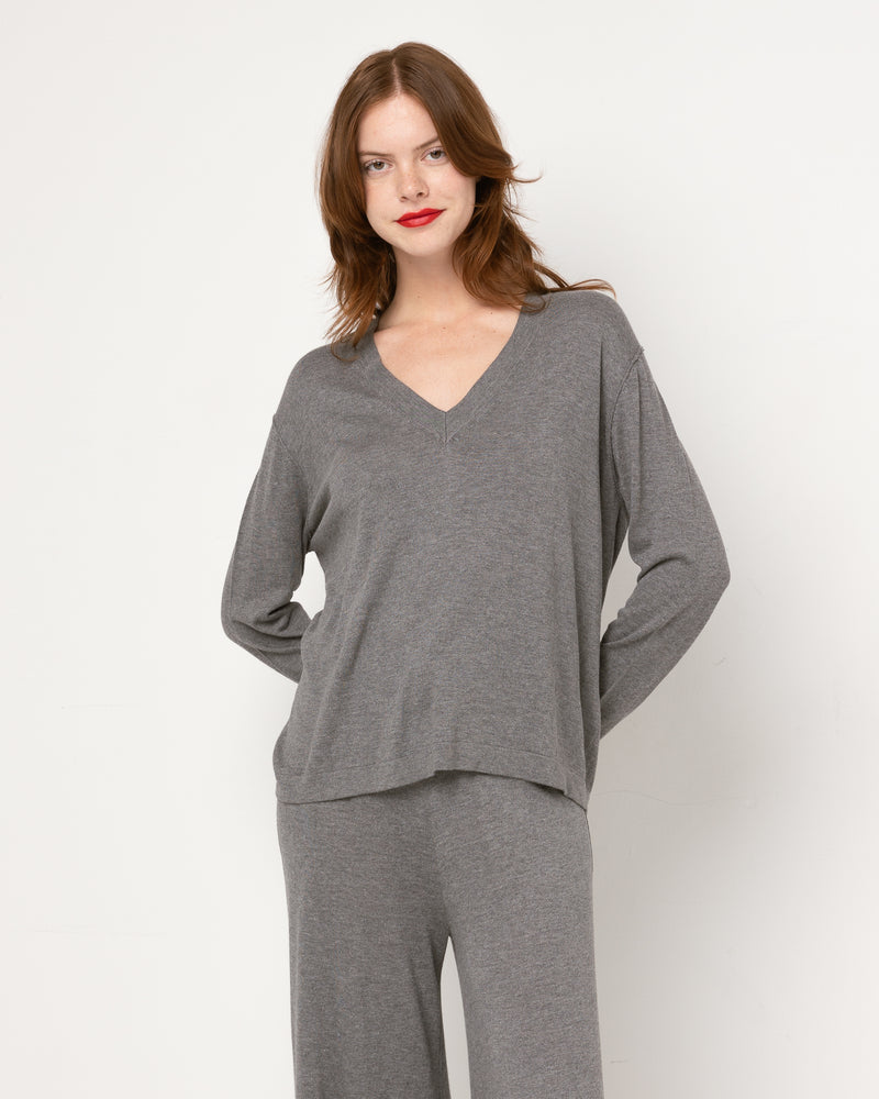 Pull Bamboo col v - 70% Bambou  30% Coton