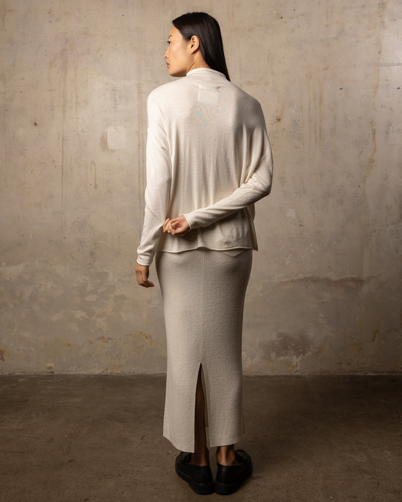 Pull Bamboo col roulé - 70% bambou 30% laine mérinos - 180OFFWHITE