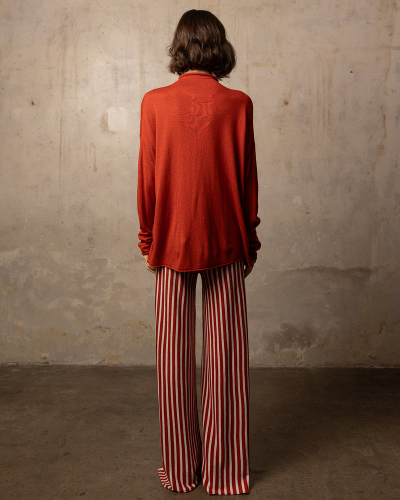 Pull Bamboo col roulé - 70% bambou 30% laine mérinos - 610RED