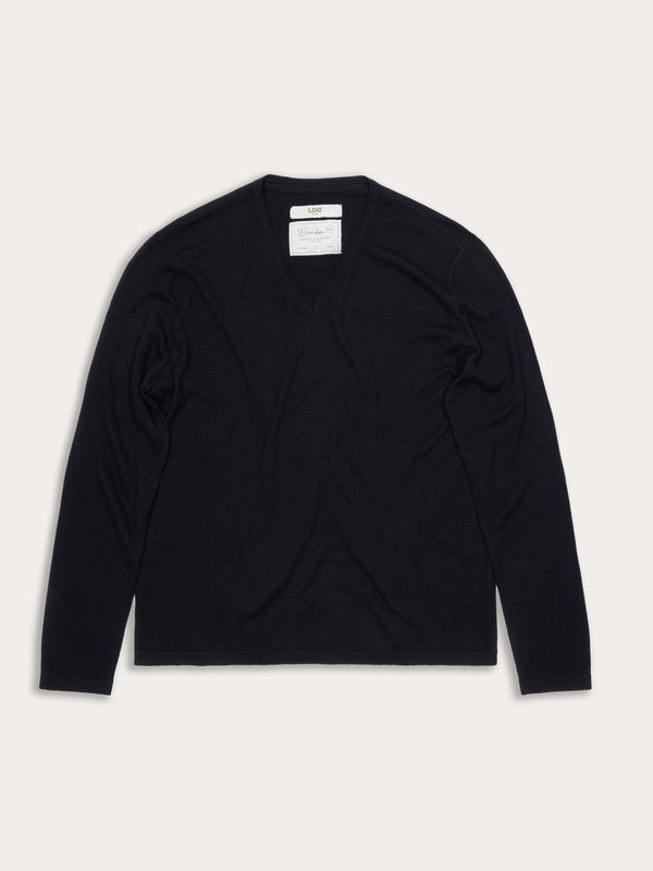 T-shirt bamboo manches longues col v - 70% bambou 30% laine merinos