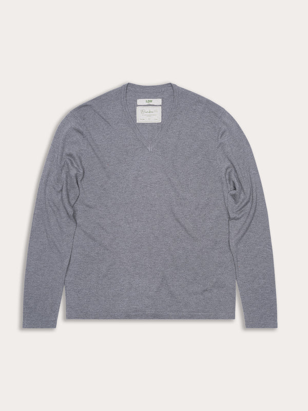 T-shirt bamboo manches longues col v - 70% bambou 30% laine merinos