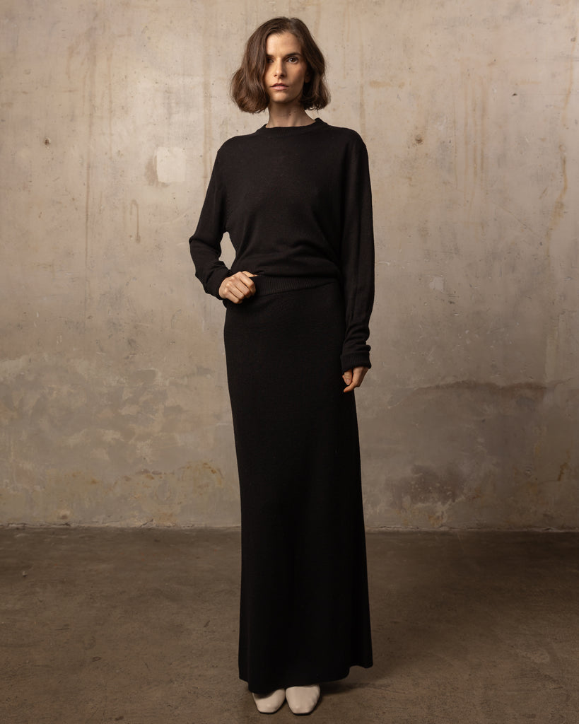 Jupe Bamboo - 70% bambou et 30% laine mérinos - 100BLACK