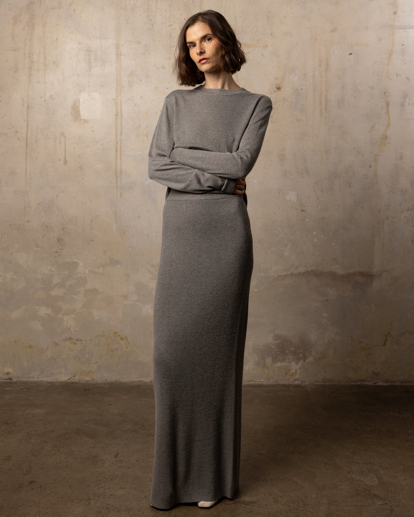 Jupe Bamboo - 70% bambou et 30% laine mérinos - 133MELANGEDGREY