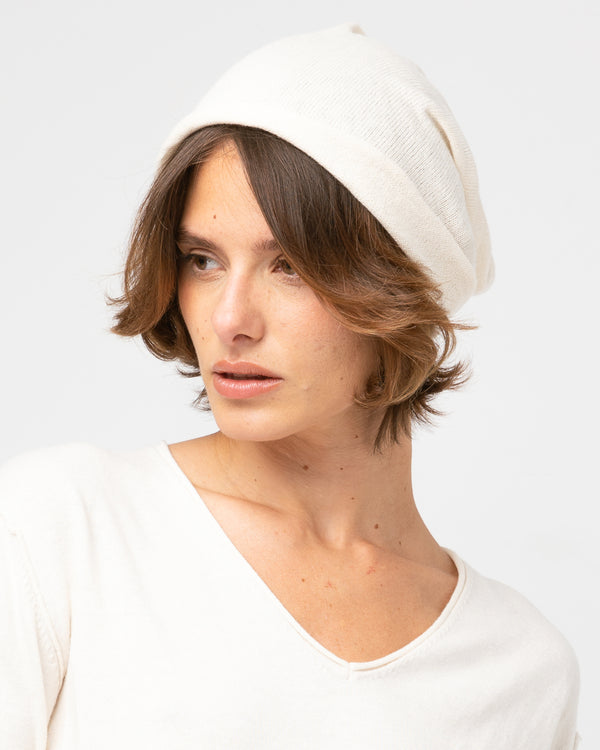 Bonnet en coton et cachemire