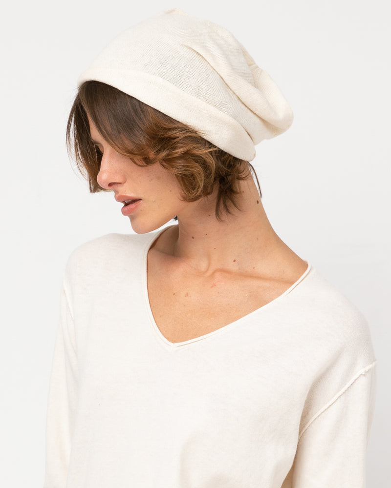 Bonnet en coton et cachemire