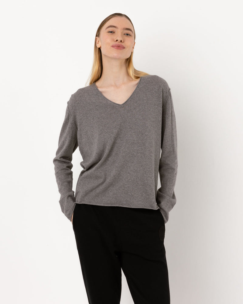 Pull COT col v - 95% coton 5% Cachemire