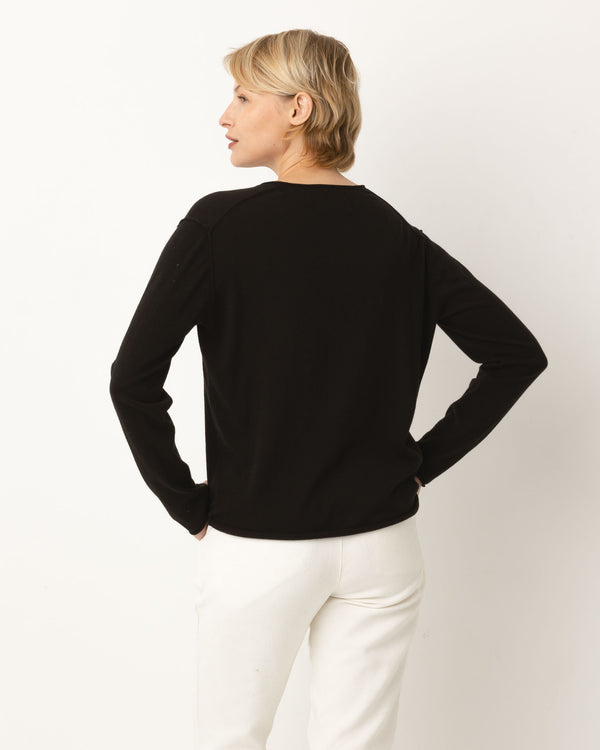 V-neck cotton sweater