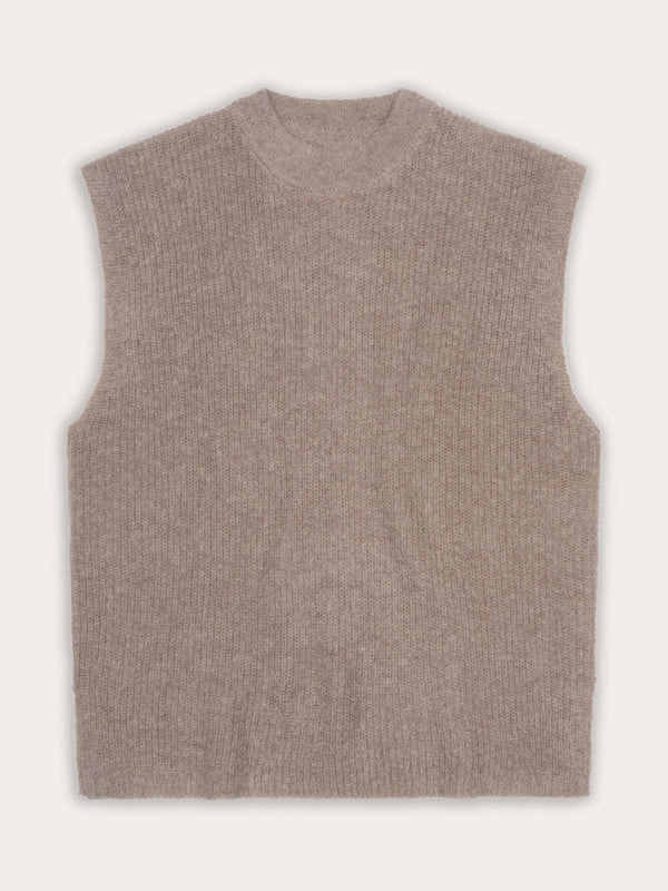 Pull Colette sans manches - 32% kid mohair, 28% laine et 40% nylon