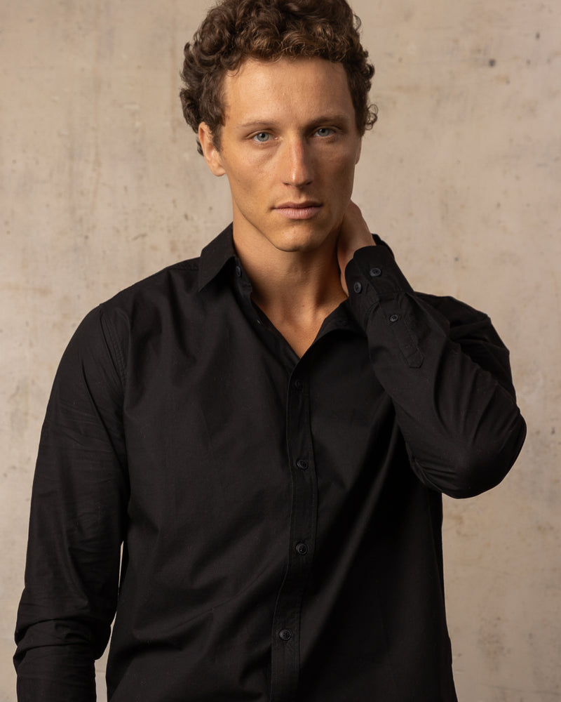 Chemise Charles - 100% coton - 100BLACK