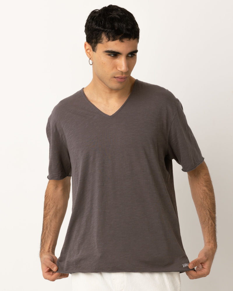 T-shirt EASYY col V - 100% coton