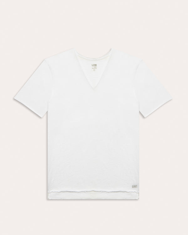 T-shirt Easyy col v - 100% coton - 190WHITE