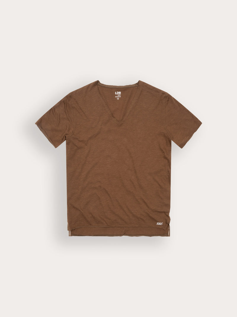 T-shirt EASYY col v - 100% coton - 217CINDER