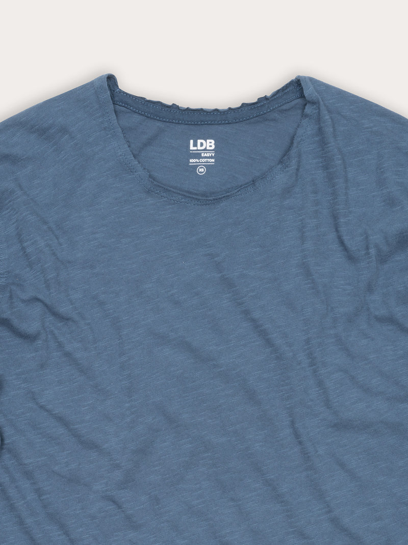 T-shirt EASYY col rond manches longues - 100% coton - 318MERCURY