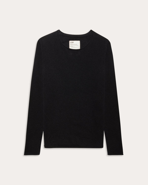 Pull FFresh col rond - 100% cachemire - 100BLACK