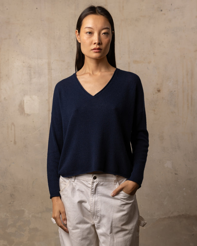 Pull FFresh col V - 100% cachemire - 311PETROL