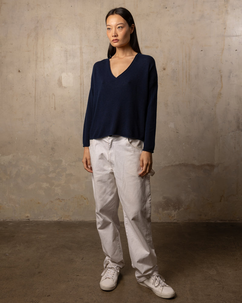 Pull FFresh col V - 100% cachemire - 311PETROL