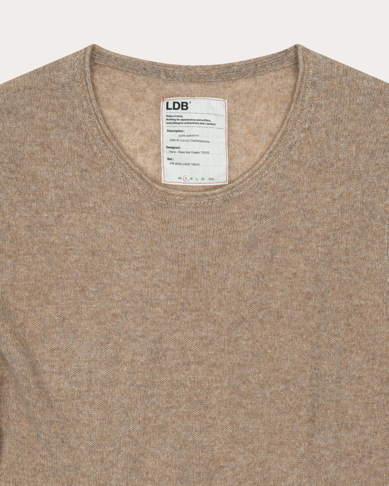 Pull FFresh col rond - 100% cachemire - 200BEIGE