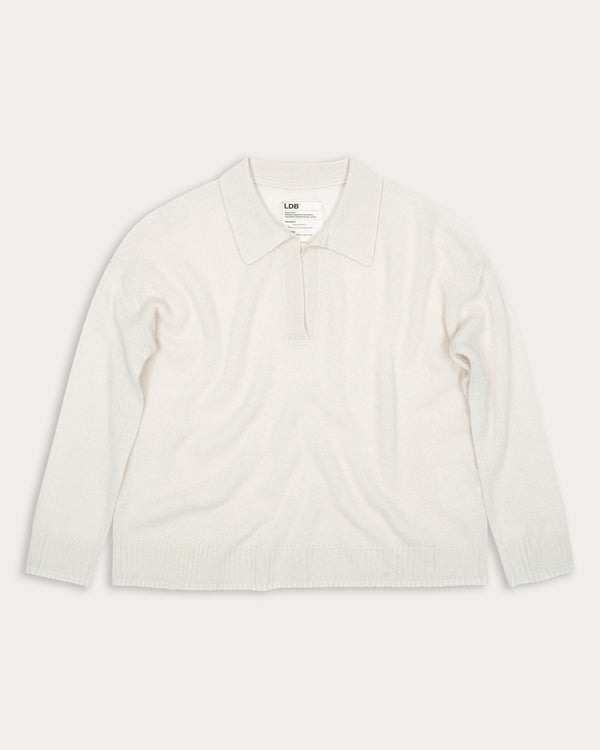 Polo manches longues FFresh - 100% cachemire - 180OFFWHITE