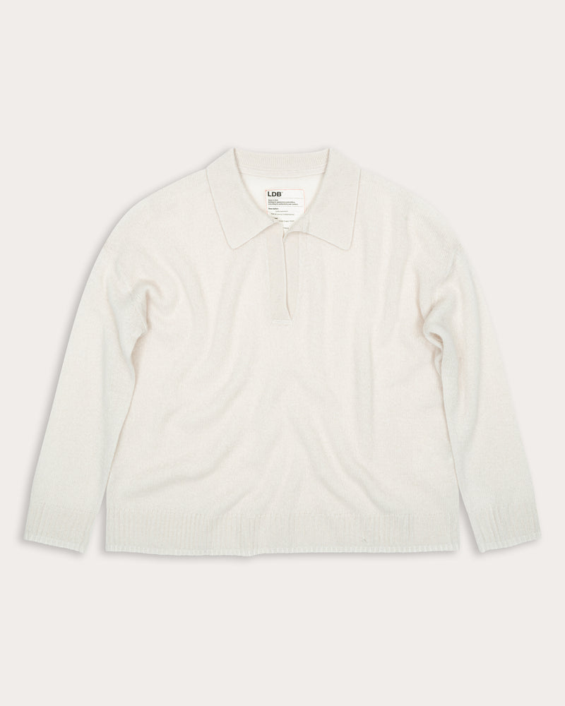 Polo manches longues FFresh - 100% cachemire - 180OFFWHITE