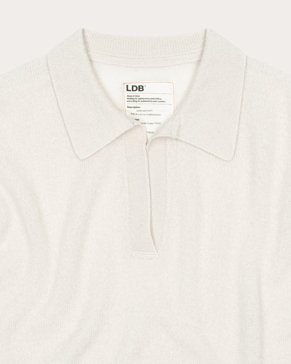 Polo manches longues FFresh - 100% cachemire - 180OFFWHITE