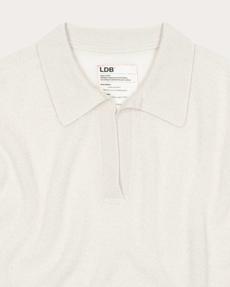 Polo manches longues FFresh - 100% cachemire - 180OFFWHITE