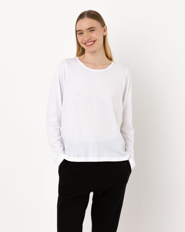 T-shirt Jackson col rond manches longues - 100% coton