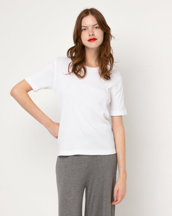 T-shirt RIB col rond - 100% coton