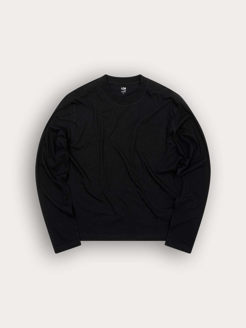 T-shirt 24_24 manches longues - 100% coton - 100BLACK