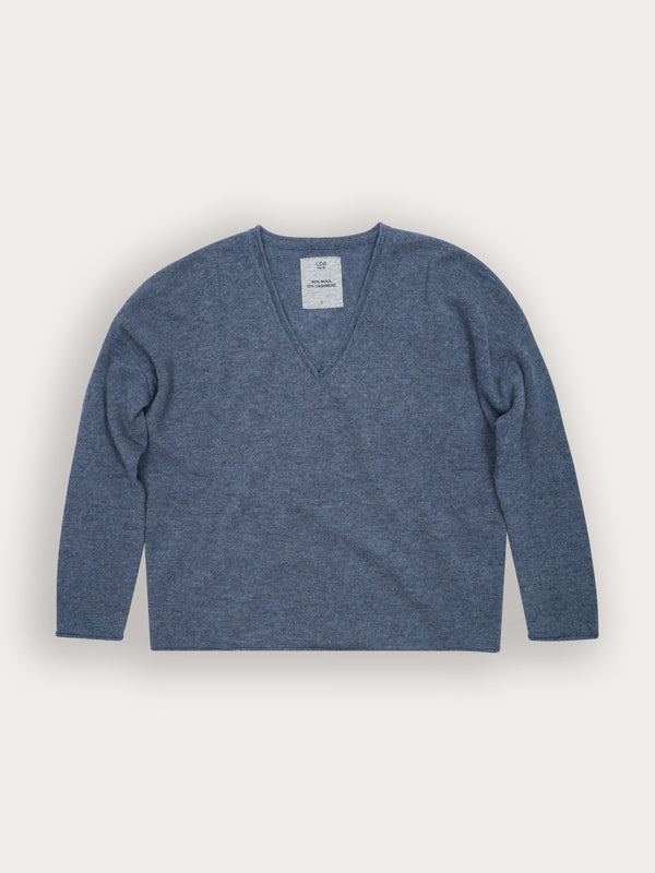 Pull Wool col v - laine et cachemire