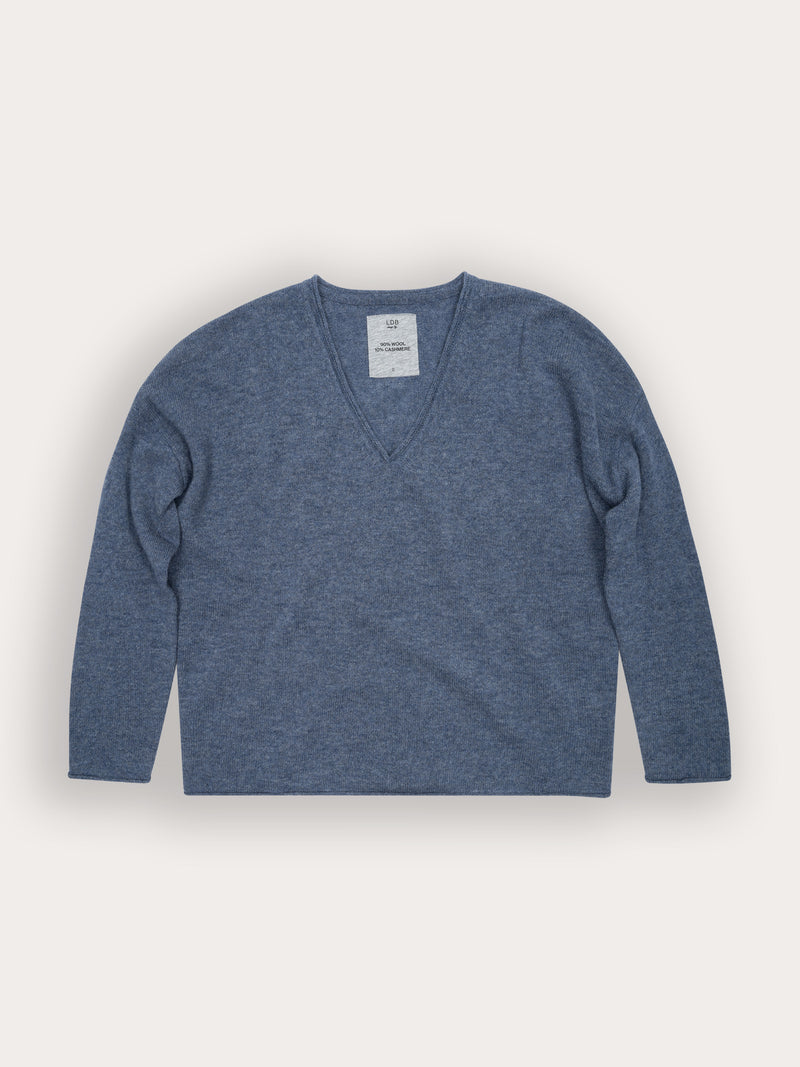 Pull Wool col v - laine et cachemire