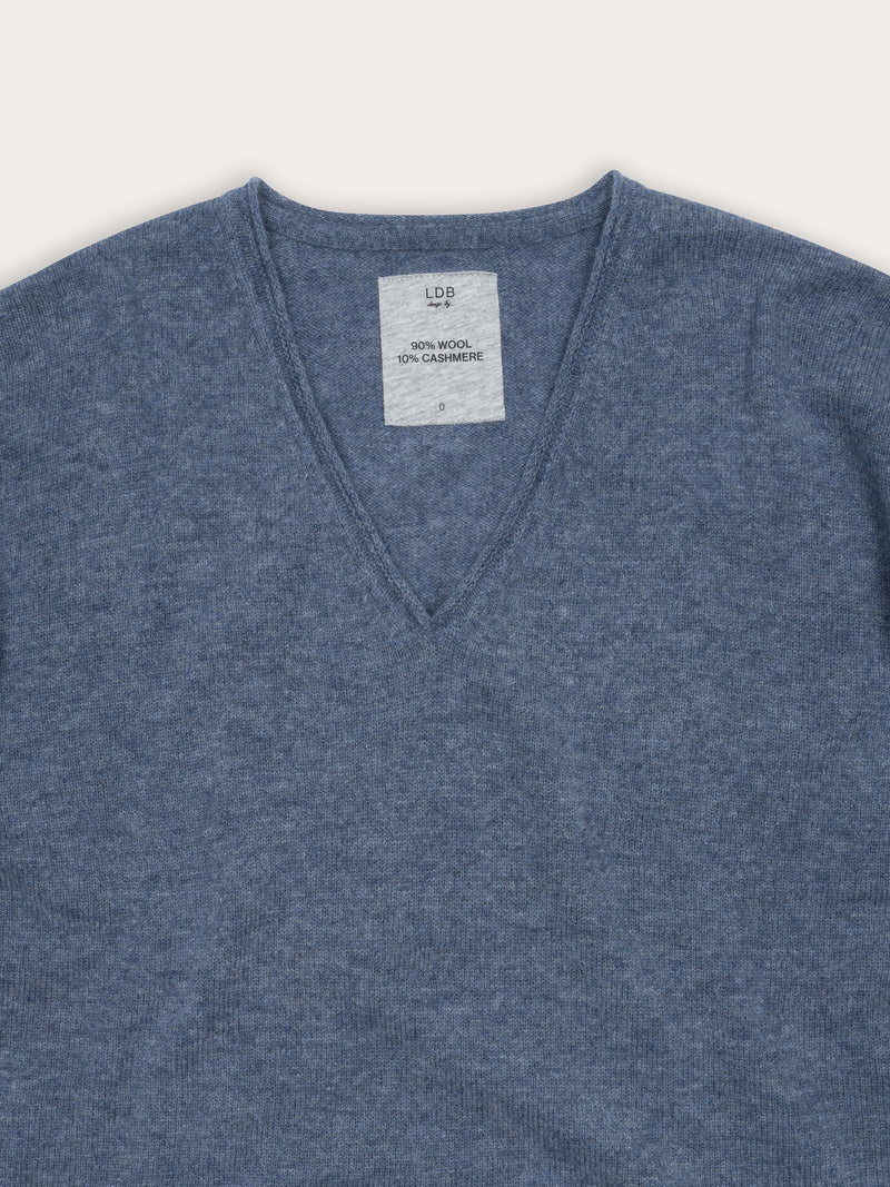 Pull Wool col v - laine et cachemire