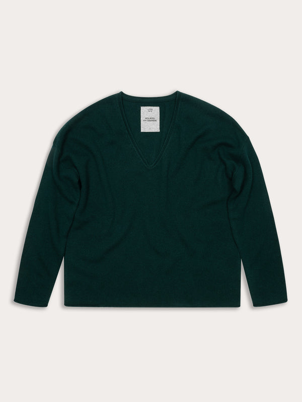 Pull Wool col v - laine et cachemire