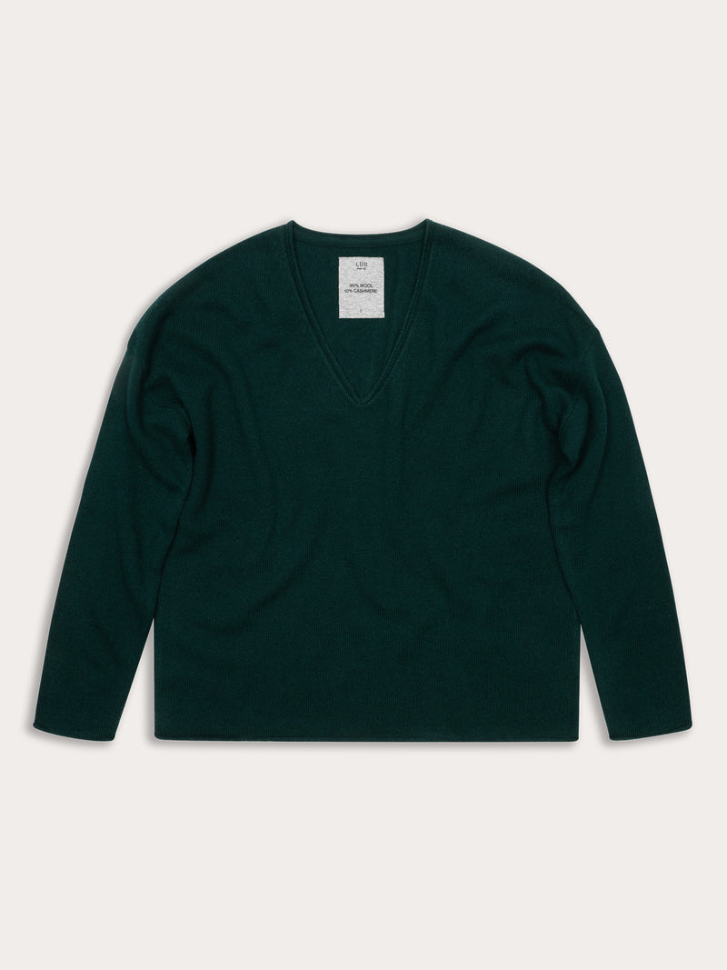 Pull Wool col v - laine et cachemire