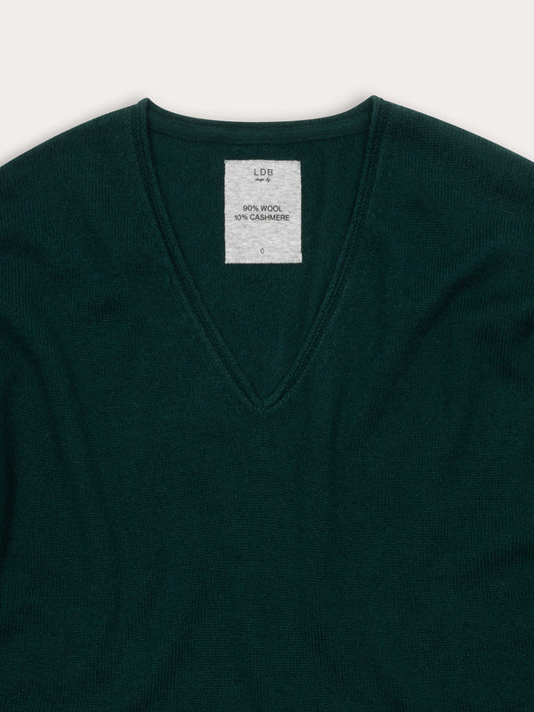 Pull Wool col v - laine et cachemire