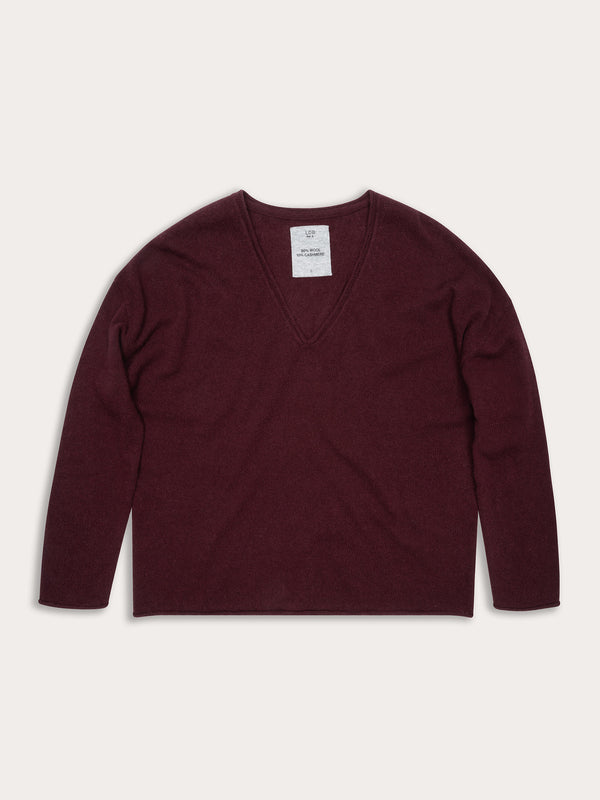 Pull Wool col v - laine et cachemire