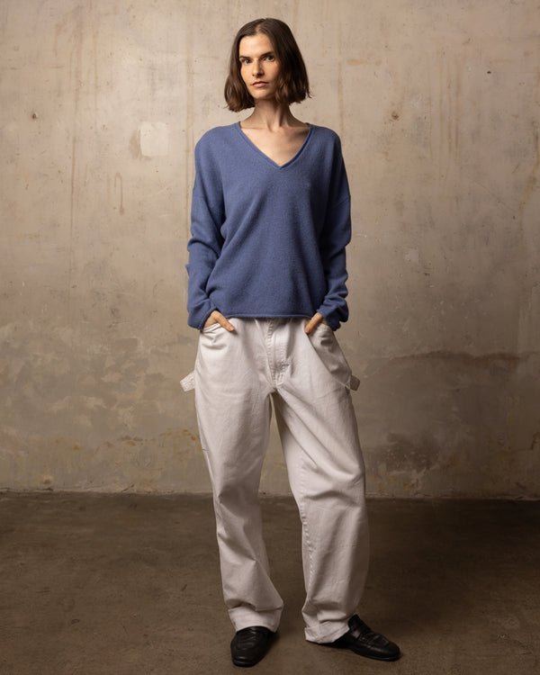Pull Wool col v - laine et cachemire