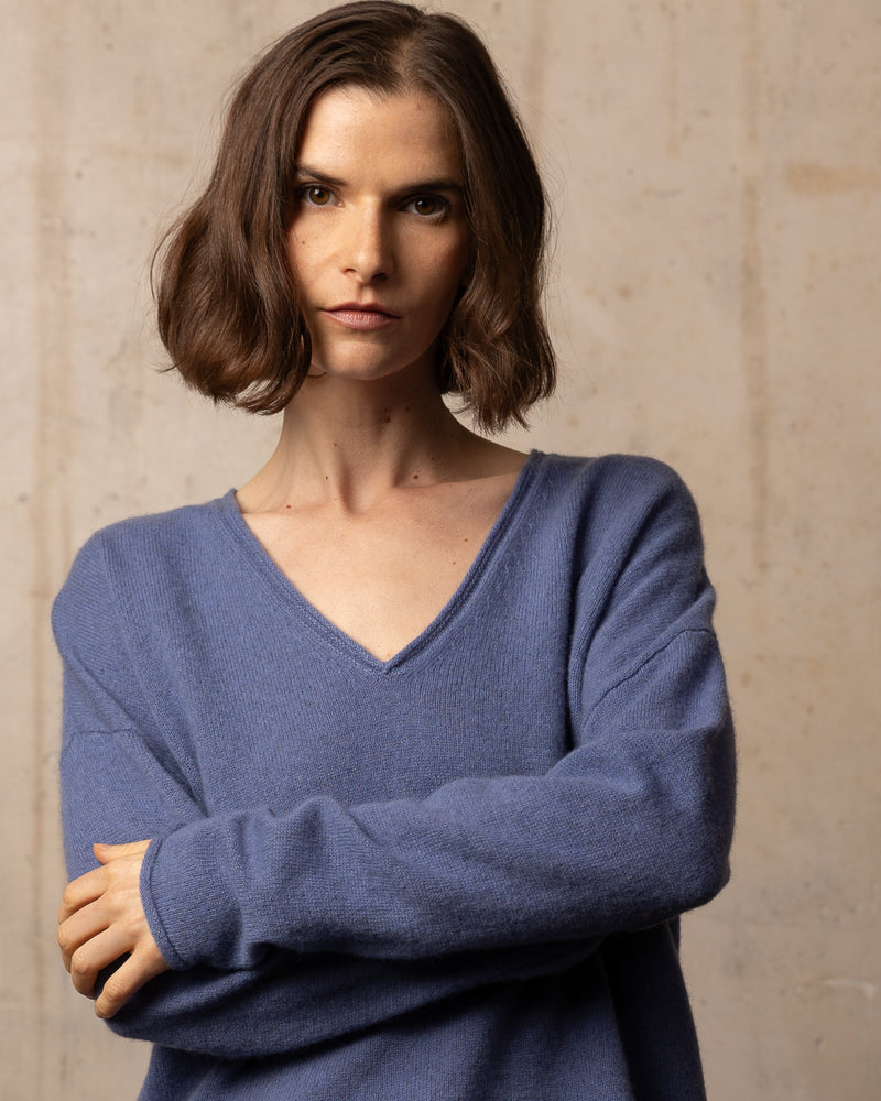 Pull Wool col v - laine et cachemire