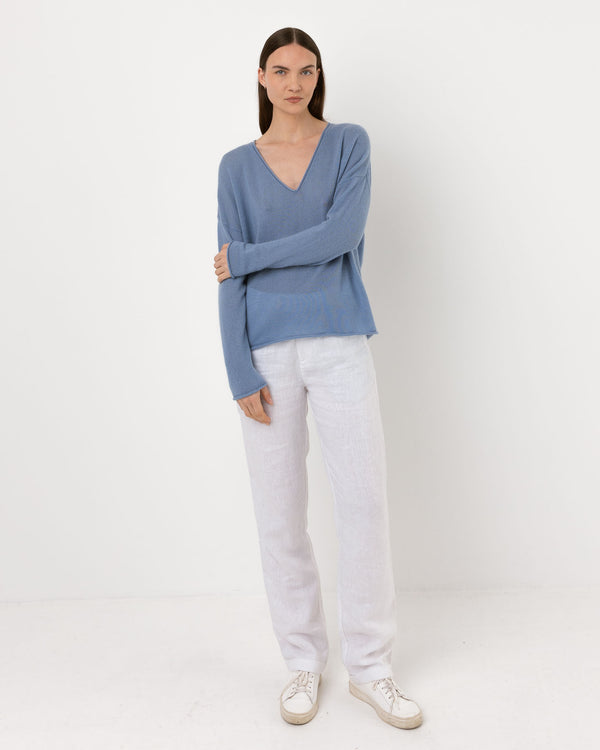 Pull Wool col v - laine et cachemire