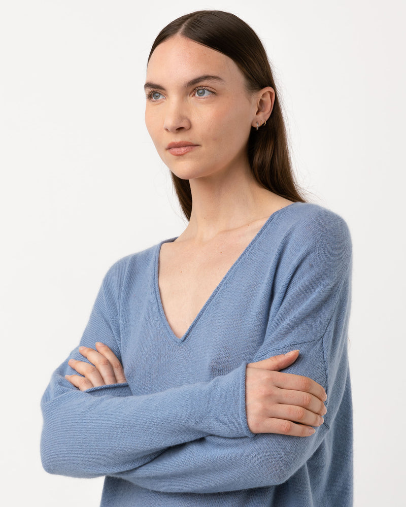 Pull Wool col v - laine et cachemire