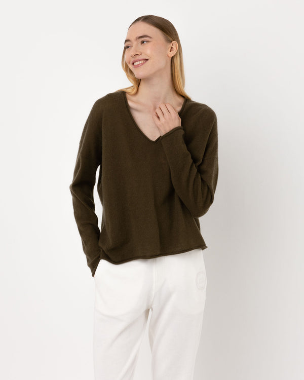 Pull Wool col v - laine et cachemire