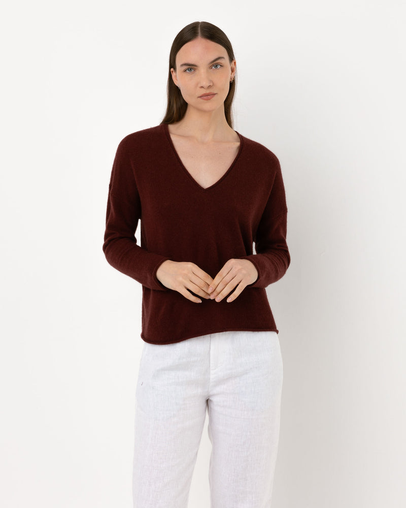 Pull Wool col V - laine et cachemire