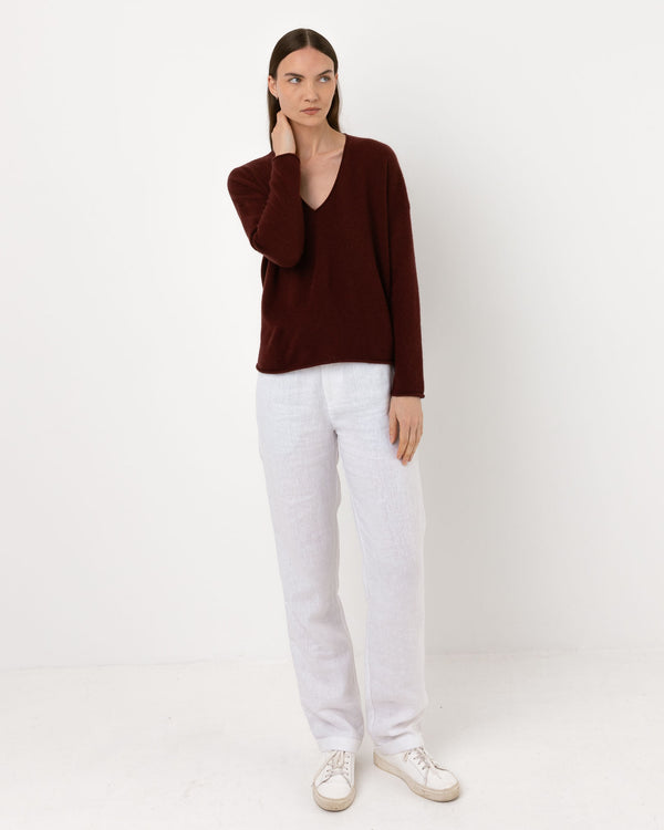 Pull Wool col v - laine et cachemire